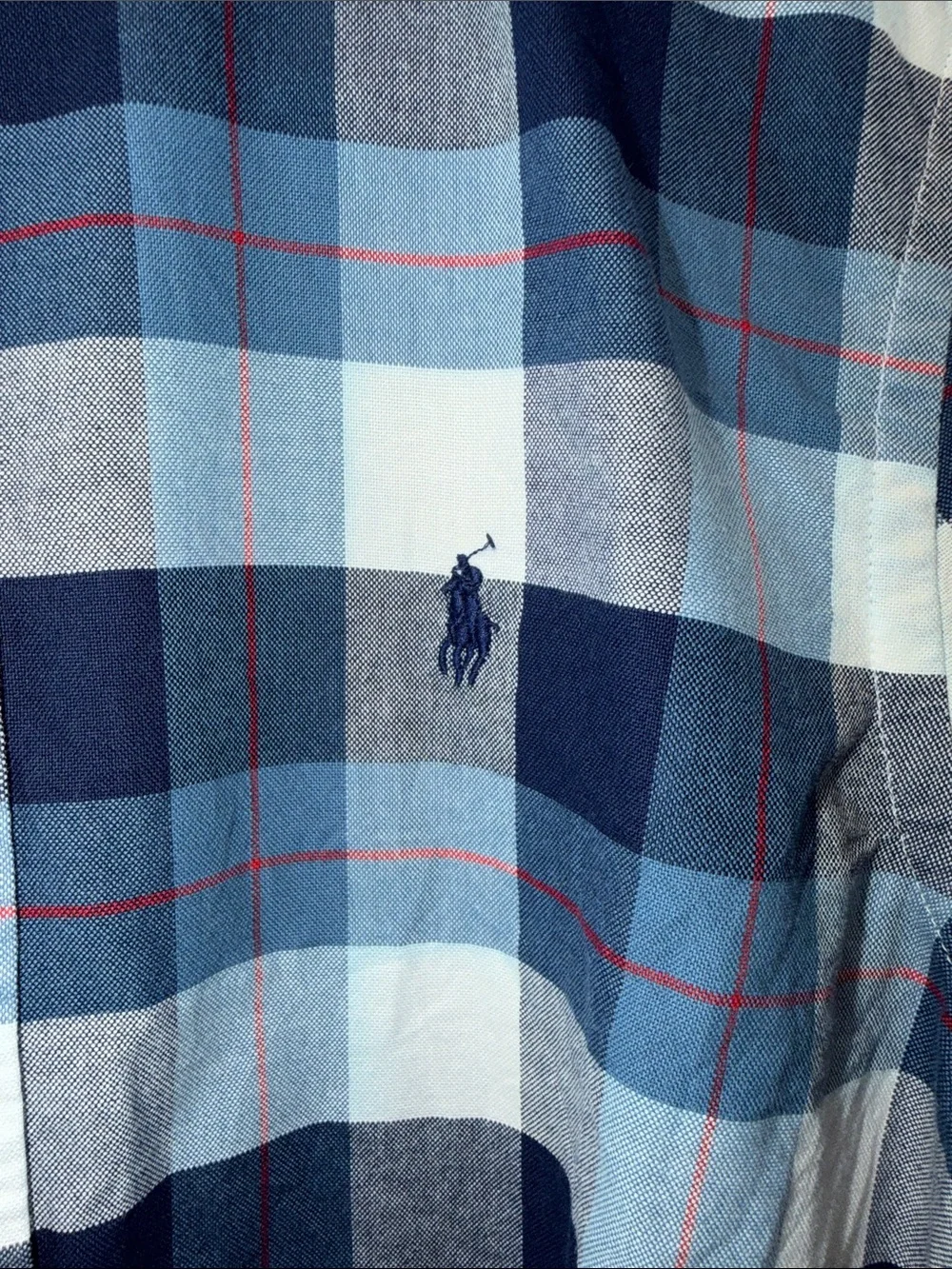 Ralph Lauren Blue Plaid Button-Down Shirt